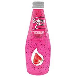 گلدن مکس نوشیدنی تخم شربتی توت و هندوانه شیشه 290 میل